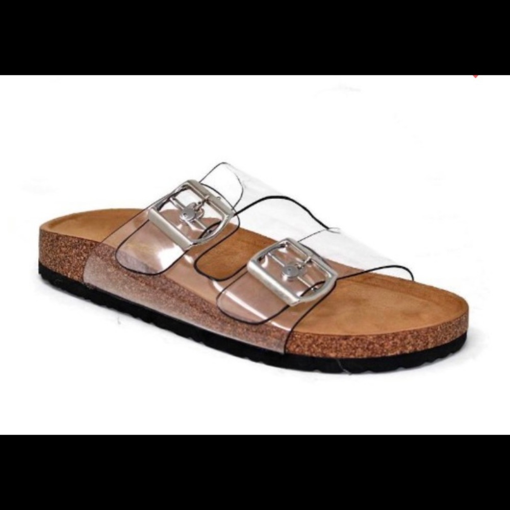 Clear Two-strap Fashion Slides